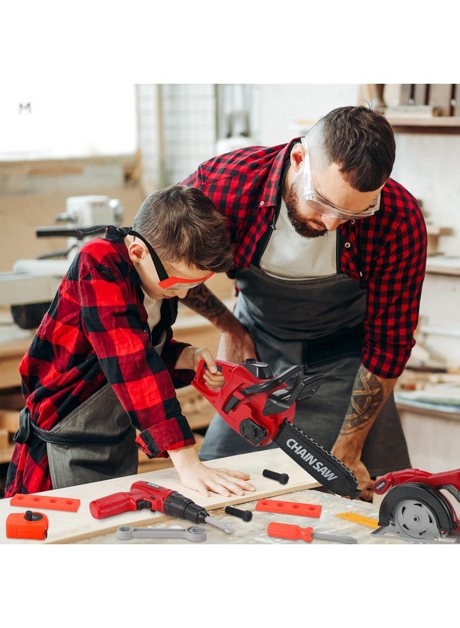 Vextronic Kids Tool Set 36 PCS with Toy Chainsaw Electronic Toy Drill with Sound and Light, Pretend Play Kids Tool Box Construction Toy, Great Toy Tool Set for Toddlers Boys Girls Ages 3+ - Image 2