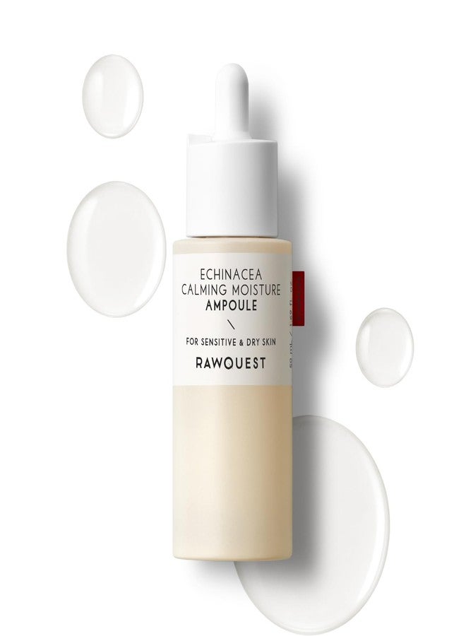 RAWQUEST Echinacea Ampoule for Instant Soothing, Deep Hydration, Improve Skin Roughness, Skin Barrier Repair, Radiant Glow & Brightening w/Hyaluronic Acid & Niacinamide for Dry Sensitive Skin 1.7 Fl oz/50 ml - Image 1