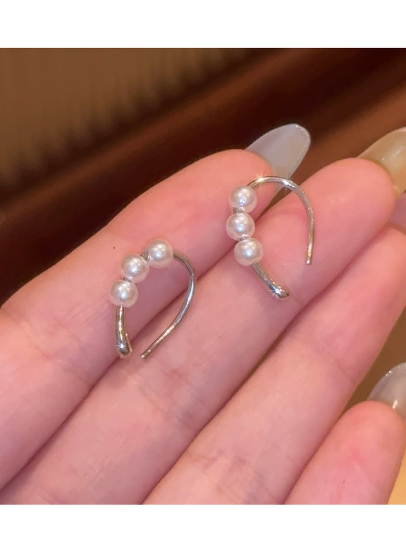 Goolsky Pearl Stud Earrings for Women – New Elegant Design with 925 Sterling Silver Posts, Luxurious & Unique Small Pearl Earrings  - Image 1
