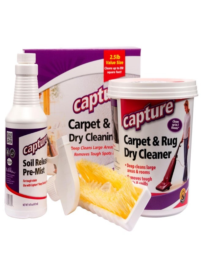 Capture Carpet Total Care Kit 250 - Home Couch and Upholstery, Car Rug, Dogs & Cats Pet Carpet Cleaner Solution - Strength Odor Eliminator, Stains Spot Remover, Non Liquid & No Harsh Chemical - Image 1