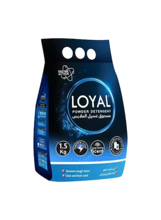Loyal Powder Detergent with Long-Lasting Scent and Enzyme Action- 1.5Kg