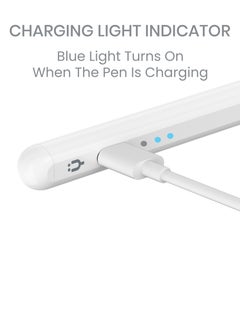 TinyMoose Active Digital Stylus Pen Pencil Pro Lumin 2nd generation iPad Pen with Fast Charging & Palm Rejection For Apple iPad 2018 and Later White  - Image 3