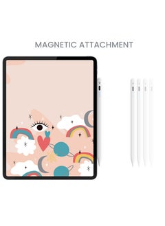 TinyMoose Active Digital Stylus Pen Pencil Pro Lumin 2nd generation iPad Pen with Fast Charging & Palm Rejection For Apple iPad 2018 and Later White  - Image 5