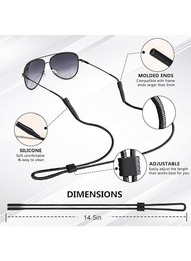 WANFAN 2 Pcs Adjustable Glasses Straps, 12 Pairs Ear Grip Hooks Glasses Holders Sunglass Strap Sports Glasses Retainer Eyewear Retainer - Image 2