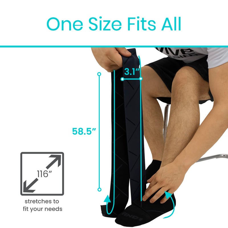 Vive Elastic Knee Wrap  Ankle Foot Calf  Wrist Support Wraps for Pain Relief  Compression Bandage for Legs  For Edema Weightlifting Sports Plantar Faciitis Stabilizing Ligaments Joint Pain One Size - Image 3