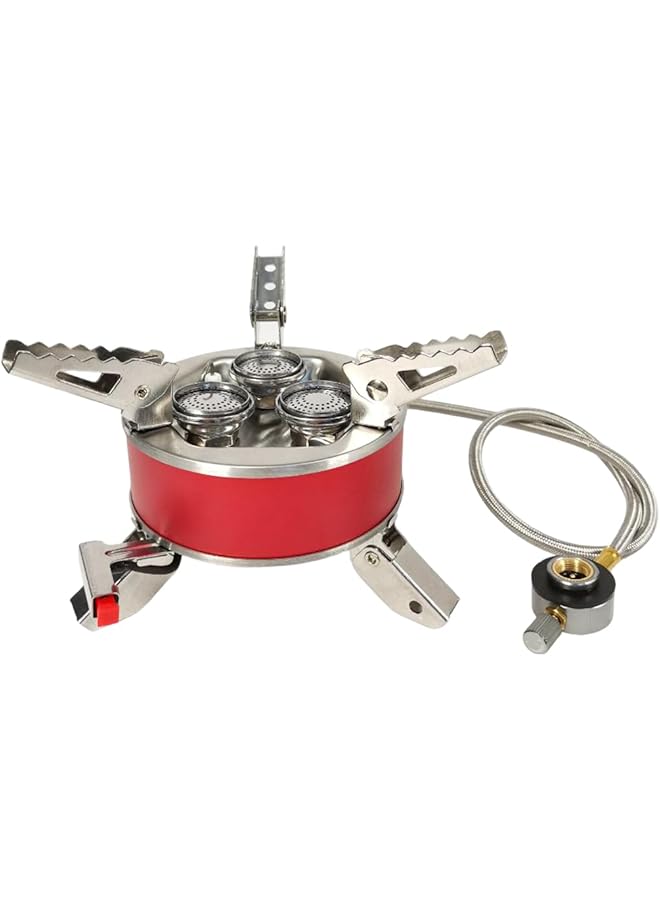 Generic SAFARI SSF05 Portable Gas Stove for Camping 3.0KW Outdoor Burner with Piezo Igniter Foldable Legs High Quality Hose Stainless Steel Body Lightweight & Compact Design - Image 1
