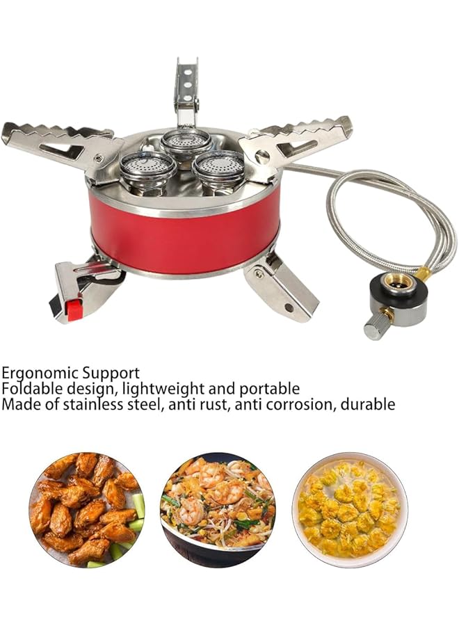 Generic SAFARI SSF05 Portable Gas Stove for Camping 3.0KW Outdoor Burner with Piezo Igniter Foldable Legs High Quality Hose Stainless Steel Body Lightweight & Compact Design - Image 5