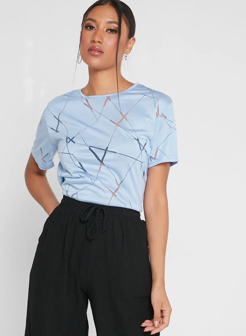 Ginger Printed Crop Top