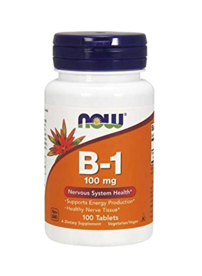 Now Foods Vitamin B-1 100 mg - 100 Tablets - Image 1