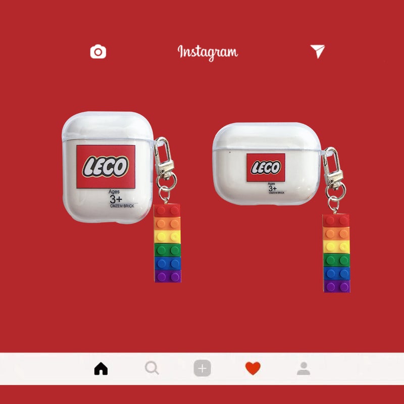 Letter Rainbow Building Blocks for AirPods4 Generation Pro21/2/3 Generation Apple Bluetooth Wireless Headset Transparent - Image 3