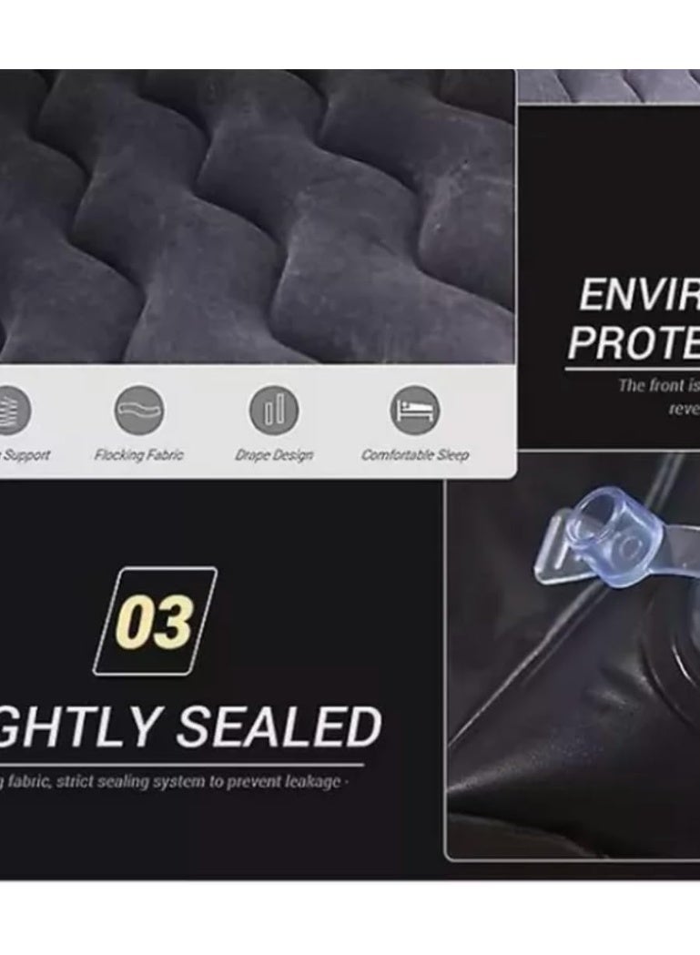 SUKILO Car Travel Inflatable Air Mattress – Back Seat Camping Bed with Back Support, 2 Air Pillows, 2 Foot Piers, 1 Neck Pillow, Universal Fit for Car & SUV - Image 2