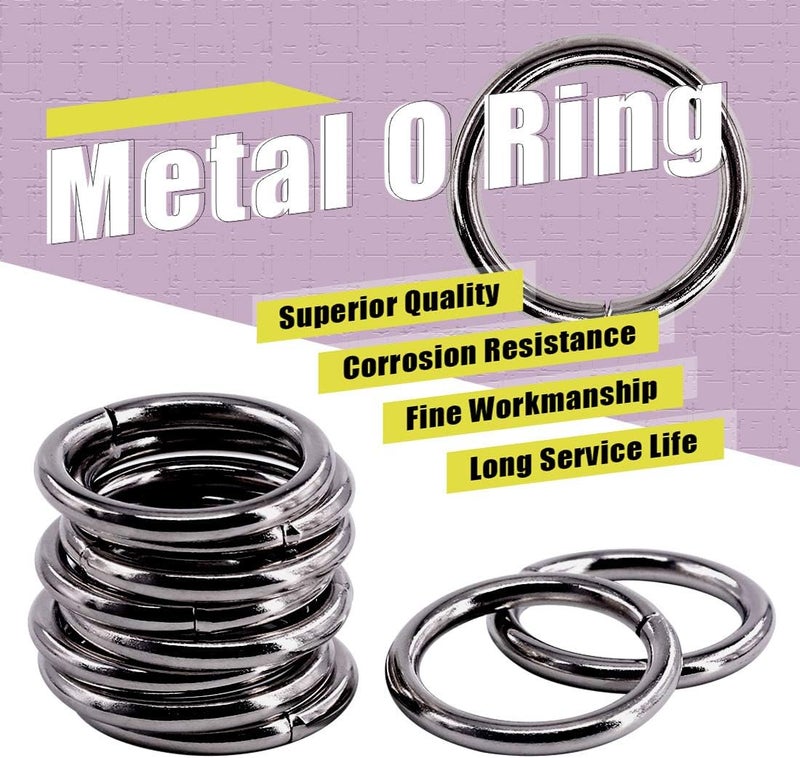 Swpeet 60Pcs 1 Inch / 25mm Heavy Duty Multi-Purpose Metal O Ring Metal Rings for Hardware Bags Ring - Image 5