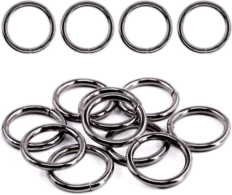 Swpeet 60Pcs 1 Inch / 25mm Heavy Duty Multi-Purpose Metal O Ring Metal Rings for Hardware Bags Ring - Image 1
