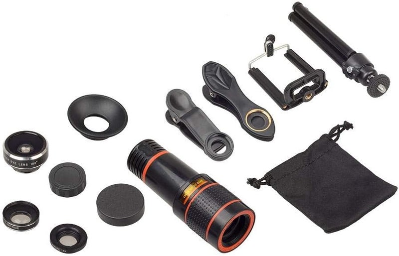 Portable mini 4 in 1 Mobile Phone Lens Telescope with Metal Telephoto Lens with tripod Kit Blur Background Effect for All Smartphone - Image 2