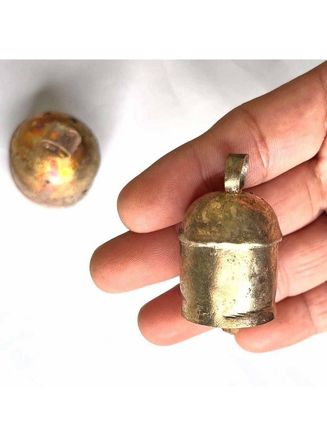 Adikala Handmade Kutch Copper Bells Filled Your Home with Positive Energy | Decoration | Christmas Decoration | Copper Bell for Craft | Handmade Bell Small 2. INCH_(Set of 2) - Image 2