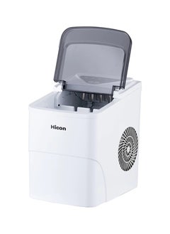Hicon HZB-16AL Smart Ice Maker Machine 2L Large Capacity Water Tank Adjustable Ice Cube Size Fast Ice Maker Quiet Operation Full Ice Sensor Ice Cube Maker 105W - White