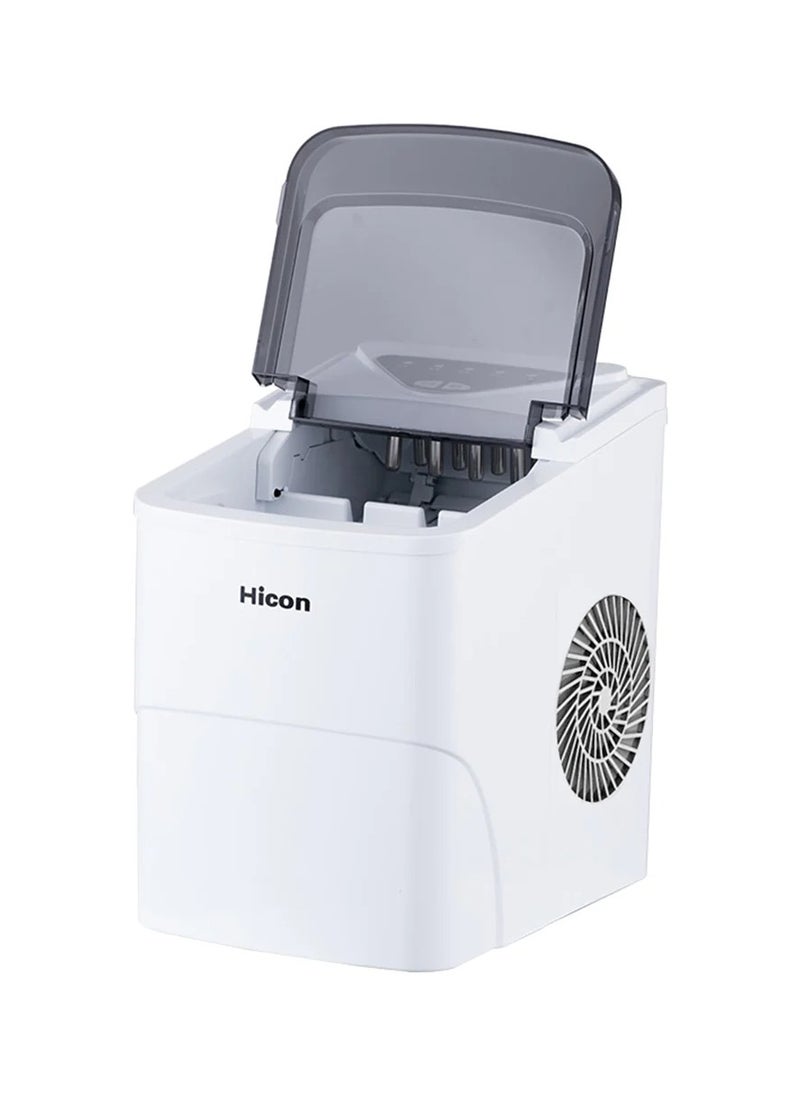 HICON - Hicon HZB-16AL Smart Ice Maker Machine 2L Large Capacity Water Tank Adjustable Ice Cube Size Fast Ice Maker Quiet Operation Full Ice Sensor Ice Cube Maker 105W - White - Image 1