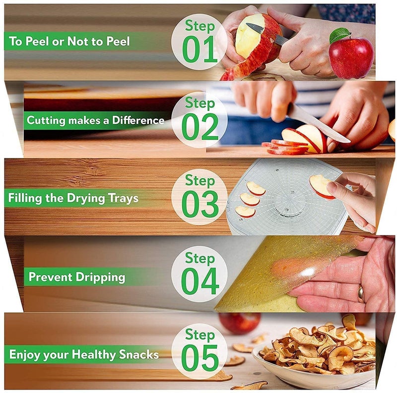 TGOPIT tgopit Electric Food Dehydrator Machine Professional MultiTier Kitchen Food Appliances Meat or Beef Jerky Maker Fruits and Vegetable Dryer with 5 Stackable Trays HighHeat Circulations  - Image 4