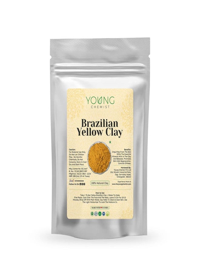 Young Chemist Brazilian Yellow Clay | Unclog pores, reduces acne Good for skin and hair 1kg - Image 1