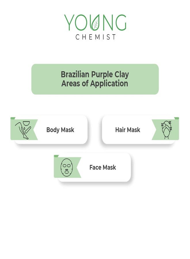 Young Chemist Brazilian Yellow Clay | Unclog pores, reduces acne Good for skin and hair 1kg - Image 3