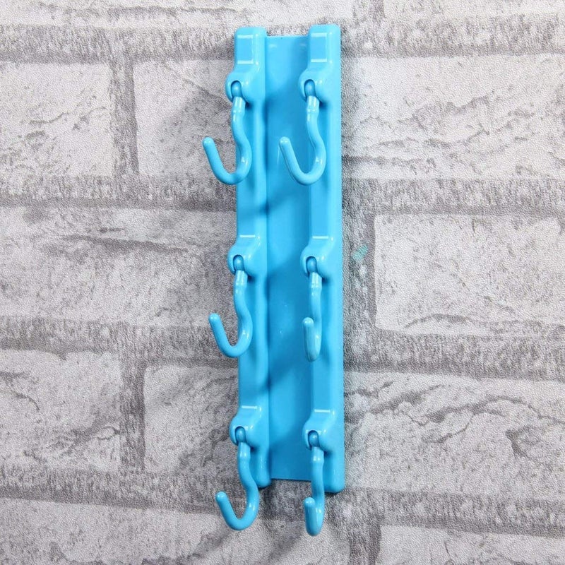 istore istore Ceiling Mounted Wall Mounted Rack Hanger Organizer 6 Hooks for Hang Coat Shirts Tie Kitchen Small Accessories Vertical Or Horizontal Hanger Multi Function Multi Colour - Image 1