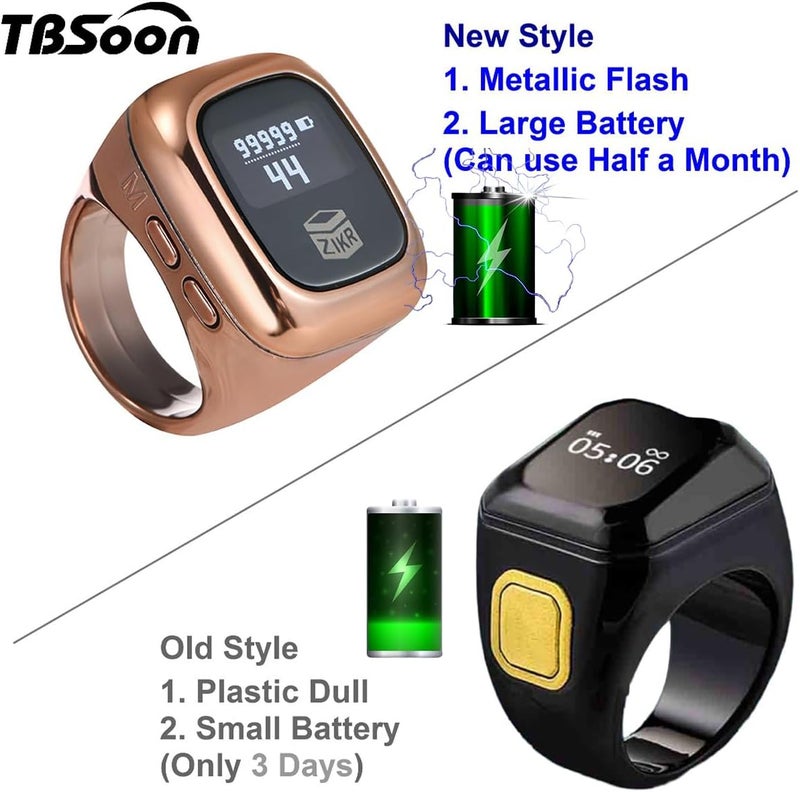 Luxury Prayer Smart Ring - Islamic Muslim Tasbih With OLED Display, Long Battery Life, Time Watch, Prayer Counters - Lucky, Fashionable Cool Daily Wear and Gift - Image 4