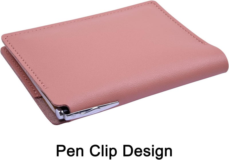 Wisdompro Journal Cover, 2 Pack PU Leather Notebook Cover for Field Notes,or Other 3.5" x 5.5" Pocket Notebooks - Pink - Image 4