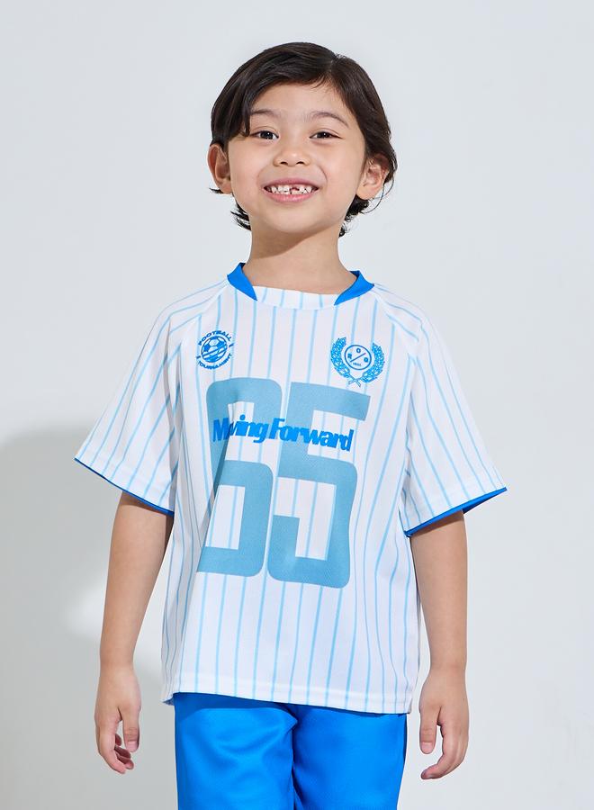 Styli Boys Blue Graphic Oversized T-Shirt and Shorts Active Set - Image 3