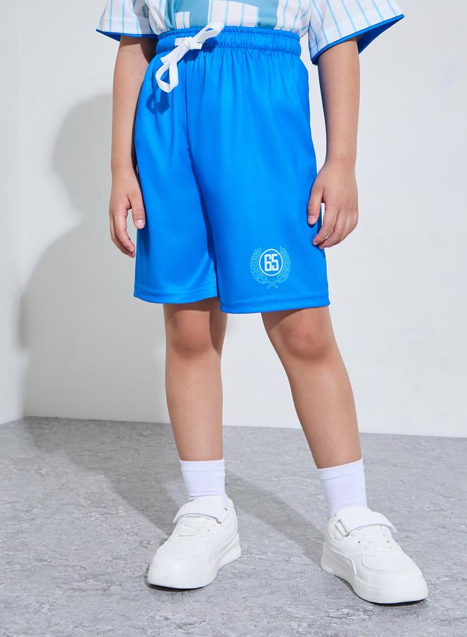 Styli Boys Blue Graphic Oversized T-Shirt and Shorts Active Set - Image 5