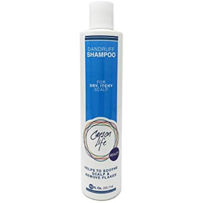 CARSON LIFE DANDRUFF SHAMPOO PARABEN AND SULFATE FREE - 10 OZ - HYDRATES, REPAIRS & SOOTHES DRY SCALP - ELIMINATE FLAKES & RESTORE SHINE (SINGLE) - Image 1