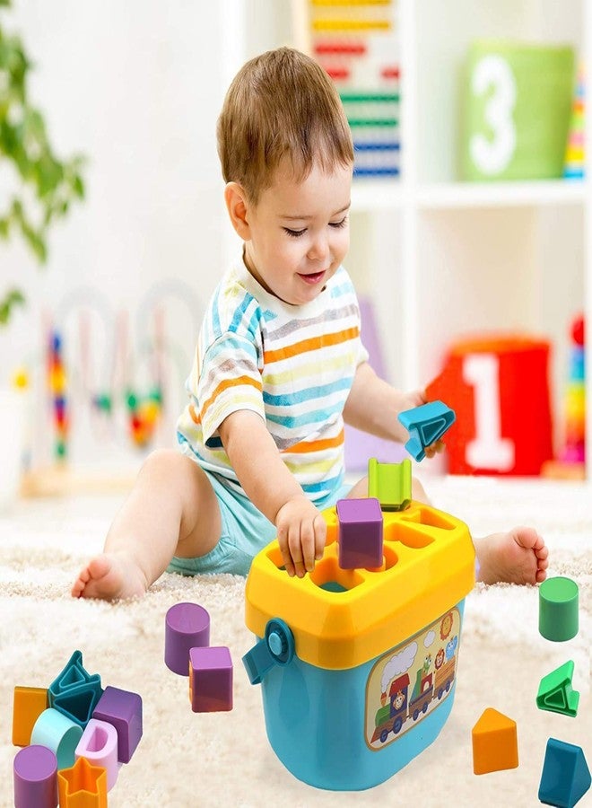 مكعبات فرز الأشكال التعليمية من TinyPlay للأطفال الصغار | 16 شكلاً ملوناً من الحروف الأبجدية والأشكال الهندسية | أول مكعبات للطفل من عمر 6 أشهر إلى سنتين | لعبة تعليمية مبكرة (متعددة الألوان) - Image 2