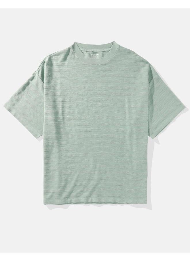 AE Textured Striped Oversized T-Shirt