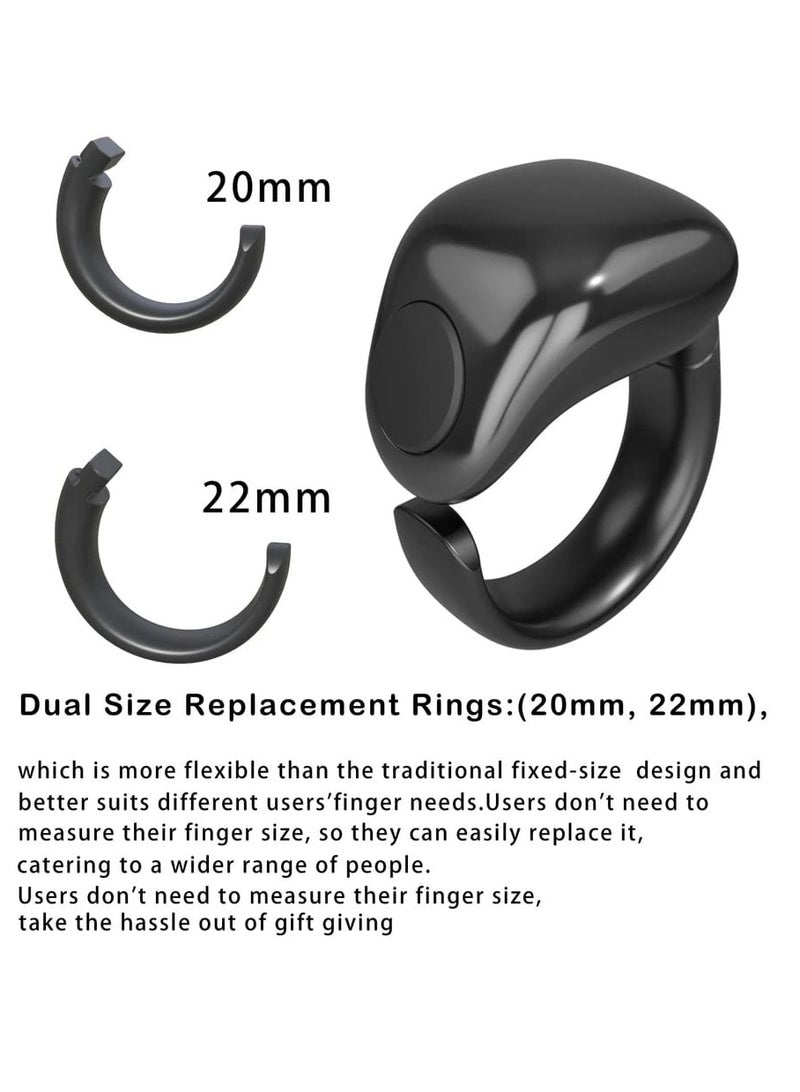 Smart Tasbih Ring 20mm and 22mm Smart Ring Waterproof with Vibration Reminder Tasbih Counter and Bluetooth Connection and 5 Daily Prayer Reminders - Image 1