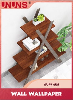 UNUNS Self Adhesive Wallpaper,Peel And Stick Wood Grain Contact Paper,30cmx10m Removable PVC Film Decorative Wood Wallpaper   Easy To Apply For Old Furniture Kitchen Cabinets  - Image 5