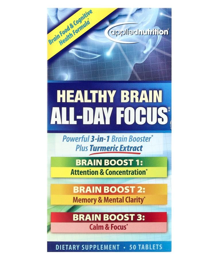 Applied Nutrition Healthy Brain All-Day Focus® 50 Tablets