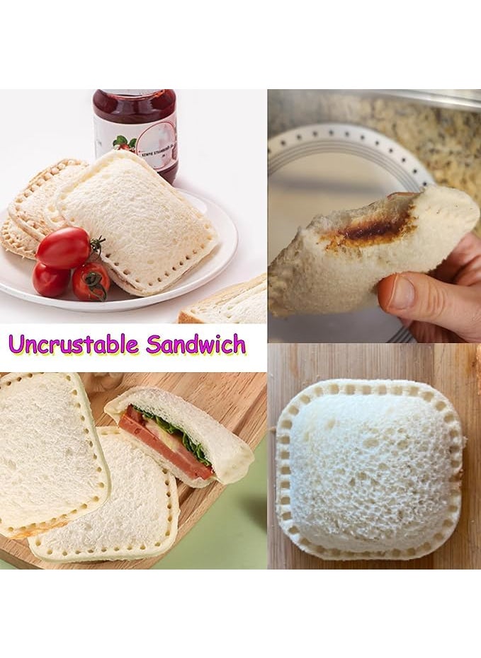 NOBILEA NOBILEA Sandwich Cutter and Sealer Decruster Sandwich Maker for Kids Lunch Uncrustable Sandwich MakerEasy for School Lunchbox and Bento Box Square  - Image 4
