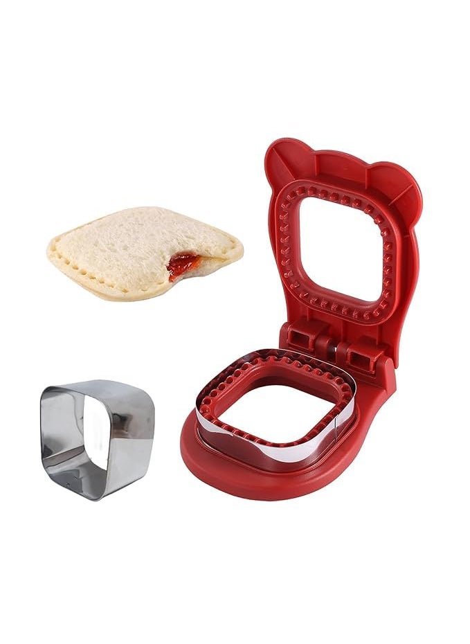 NOBILEA NOBILEA Sandwich Cutter and Sealer Decruster Sandwich Maker for Kids Lunch Uncrustable Sandwich MakerEasy for School Lunchbox and Bento Box Square  - Image 1