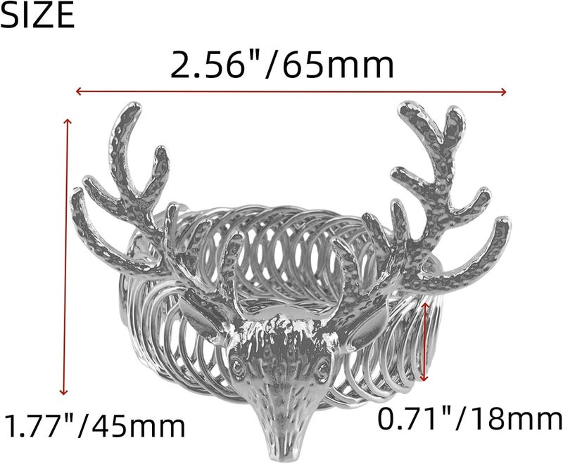 Chinflly Curtain Tiebacks Metal Silver Deer Elegant Curtain Holdbacks Clips for Office Home Decor, 2 Packs - Image 2