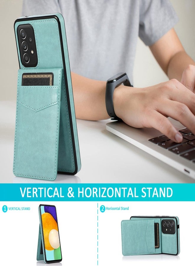 Asuwish Phone Case for Samsung Galaxy A52 5G/4G with Tempered Glass Screen Protector Credit Card Holder Wallet Cover Stand Leather Cell Accessories Glaxay A 52 G5 Gaxaly 52A S52 Cases Women Men Green - Image 2