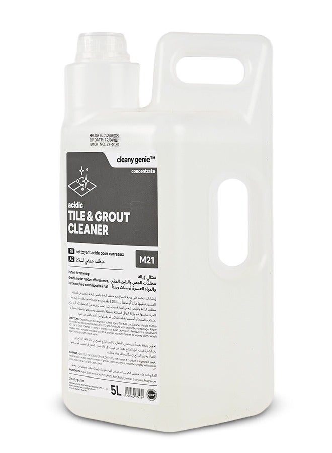 cleany genie Acidic Tile & Grout Cleaner Concentrate Liquid 5L - Image 2