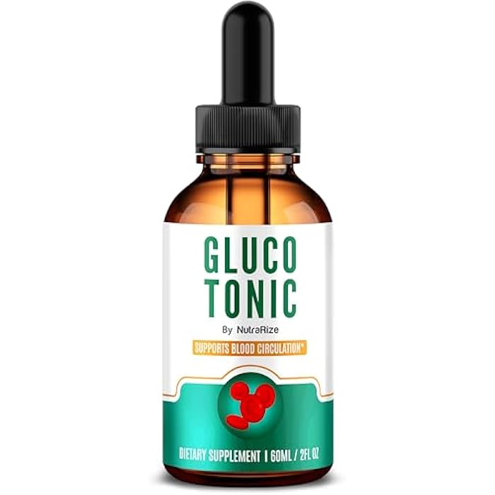 NutraRize Gluco Tonic - Official Gluco Tonic Drops Formula, All Natural Support For Energy, Circulation, and Healthy Levels, Premium GlucoTonic Liquid Dropper, GlucoTonic En Gotas Review (30 Servings) - Image 1
