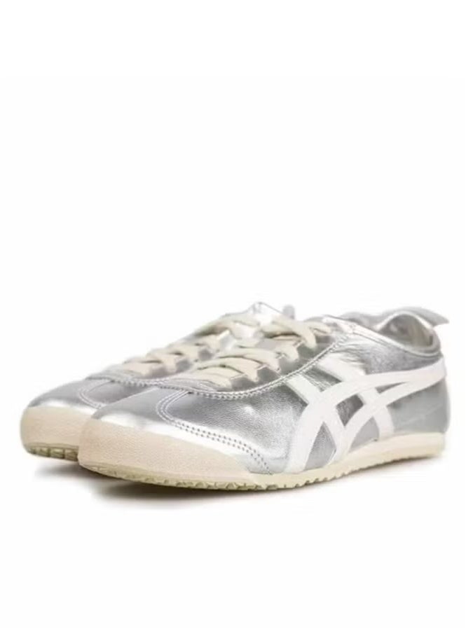 تايجر حذاء رياضي مريح متعدد الاستخدامات، حذاء كاجوال منخفض، للجنسين، فضي - Image 3