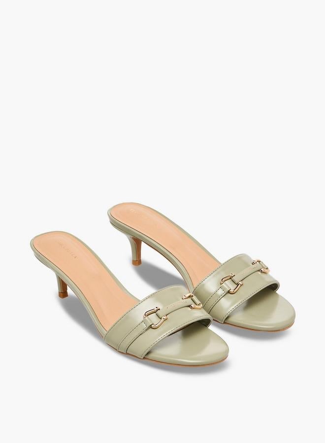 Flora Bella By Shoexpress Women Flared Heel Slip-On Sandals - Image 3