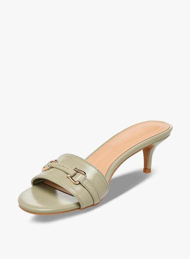 Flora Bella By Shoexpress Women Flared Heel Slip-On Sandals - Image 4