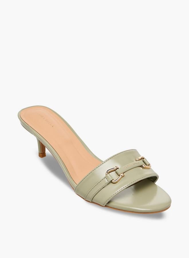 Flora Bella By Shoexpress Women Flared Heel Slip-On Sandals - Image 2