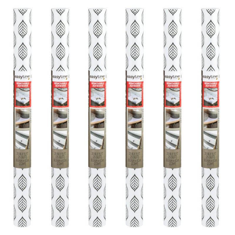Duck Brand EasyLiner Adhesive Shelf Liner for Cabinets  Cupboards  Easy to Install  Cut to Fit  SelfAdhesive Shelf Paper  Peel  Stick Liner  Easy to Clean  Removable  90 Feet  Pin Feather