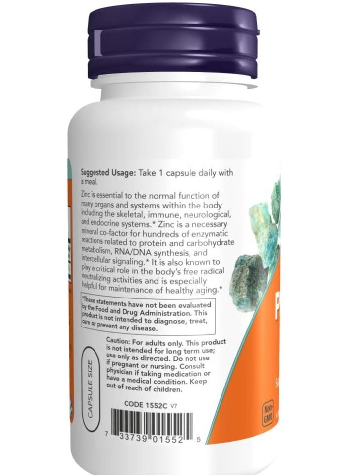 now Zinc Picolinate 50mg 120 Veg Capsules  - Image 3