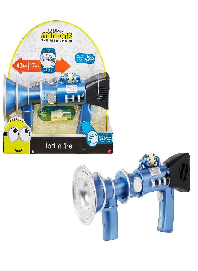 Minions Minions Fart 'N Fire Toy Blaster Role-Play Accessory with 20+ Sounds & Water Mist, Trigger or Custom Modes of Play  - Image 1