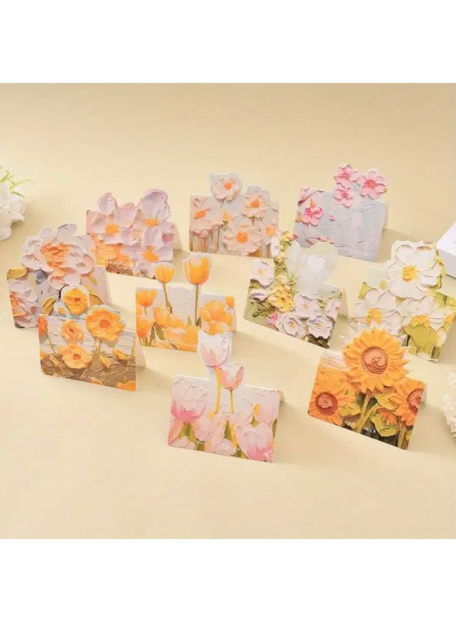 Romantic Floral 3D Greeting Cards 10 Pieces For Weddings Birthdays Anniversaries - Image 5