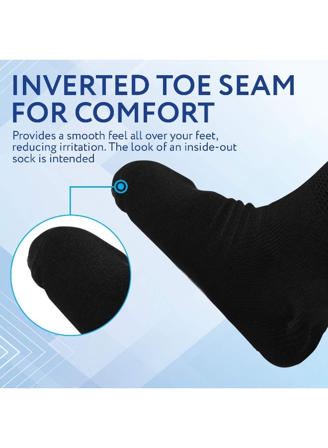 IMPRESA IMPRESA Extra Wide Socks for Men and Women - 2 Pairs - Ideal for Lymphedema, Swollen Feet, Legs, and Calves - Great as Bariatric Hospital Socks or Cast Socks - Stretches up to 30 Inches (Black)  - Image 4